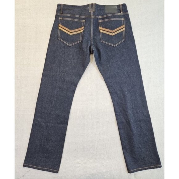 Brooklyn's Own by Rocawear Jeans Men's W40 L35 Dark Wash Straight Leg Embroidery - Picture 2 of 16